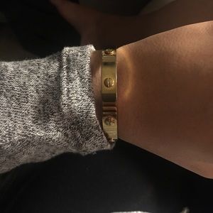 Gold cuff bracelet